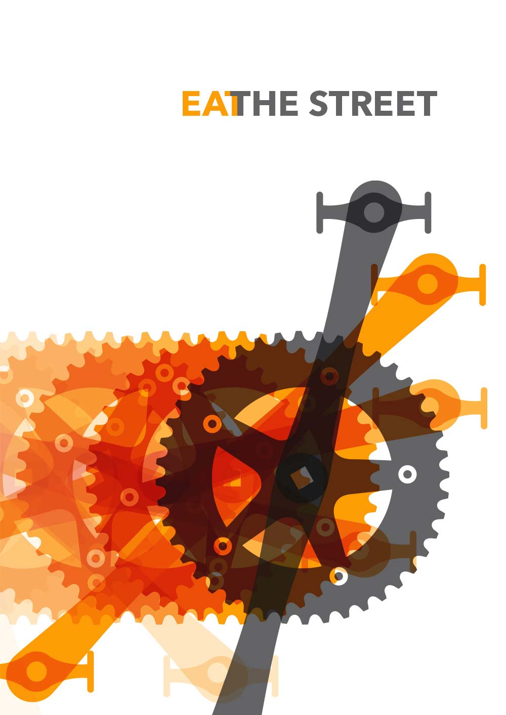 Plakat Fahrrad, Eat the Street, Plakatdesign, Poster