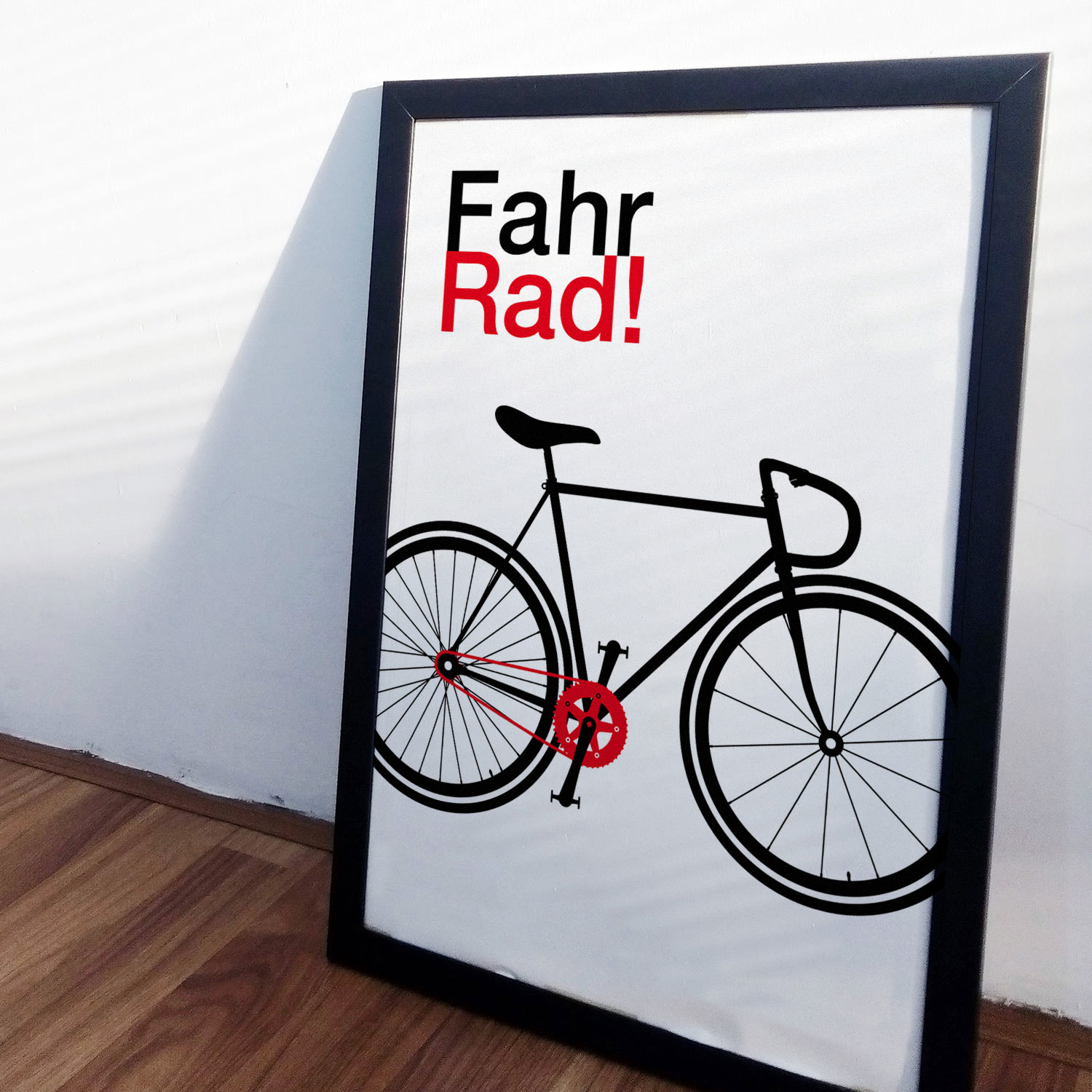 Plakat Fahrrad, Fahr Rad!, Plakatdesign, Poster