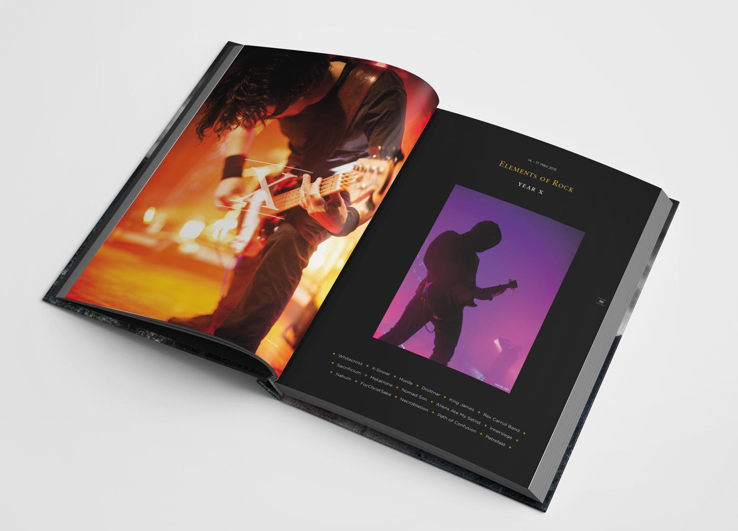 Buch Elements of Rock, EoR, Buchdesign, Grafikdesign, Metal