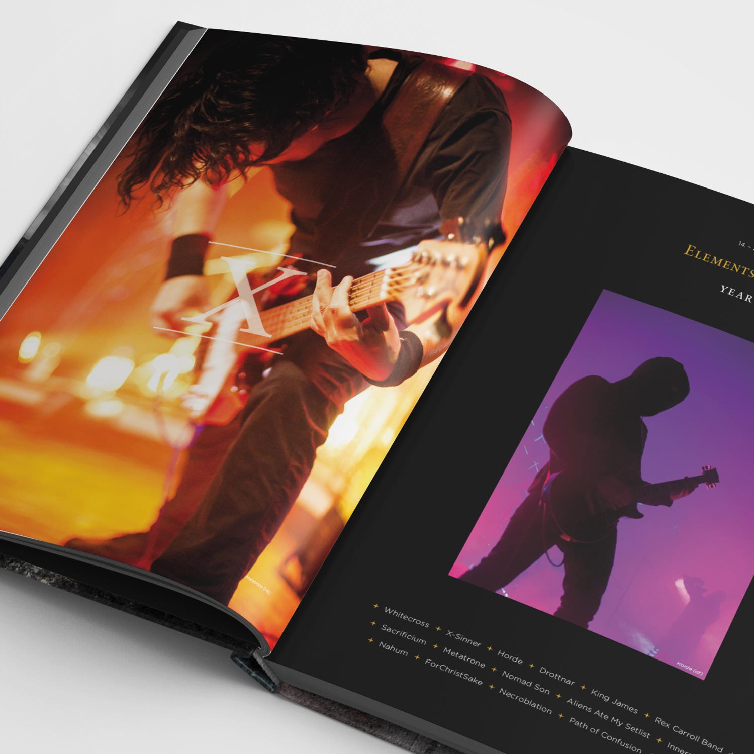 Buch Elements of Rock, EoR, Buchdesign, Grafikdesign, Metal