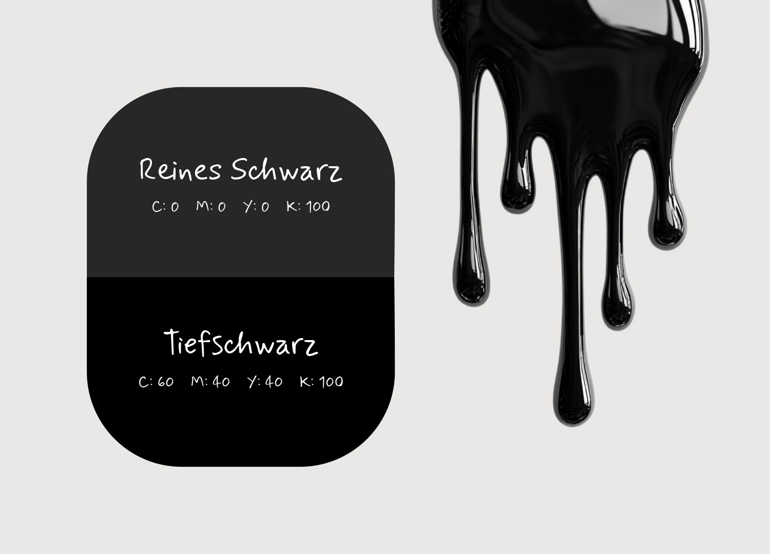 Reines Schwarz oder Tiefschwarz